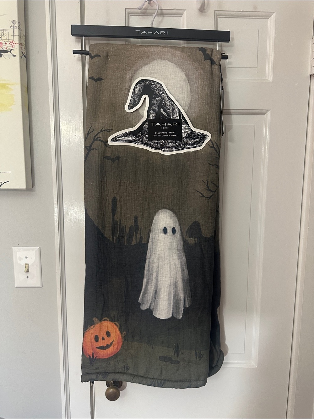 Tahari Halloween quilted throw